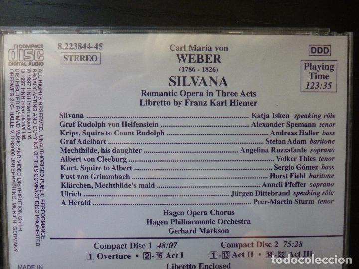 CDs de m&uacute;sica: WEBER  SILVANA MARCO POLO 1996  2CD - Foto 2