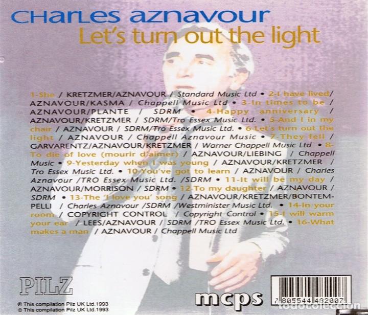 CDs de m&uacute;sica: CD  CHARLES  AZNAVOUR &uml;LET&acute;S TURN OUT THE LIGHT&uml; - Foto 2