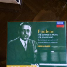 CDs de Música: RARO 3 CD, POULENC, THE COMPLETE MUSIC FOR SOLO PIANO, PASCAL ROGE, DECCA. Lote 95722679