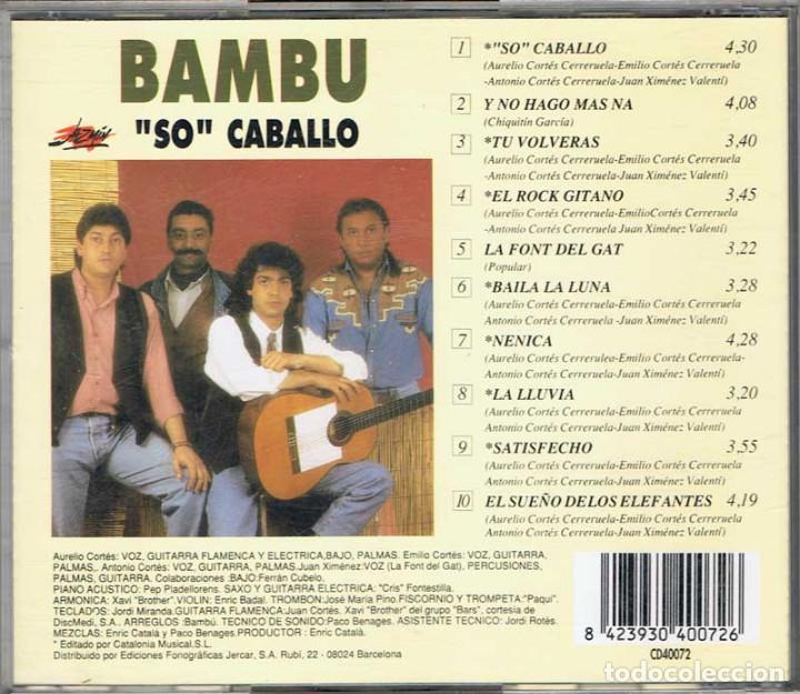 CDs de m&uacute;sica: Bambu - So Caballo - Foto 2