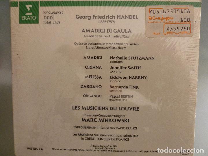 CDs de m&uacute;sica: HANDEL  AMADGI  ERATO 1991  2CD  1994 - Foto 2