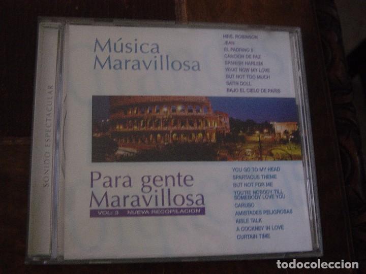 CD de M&uacute;sica: MUSICA MARAVILLOSA PARA GENTE MARAVILLOSA. VOL. 3. NUEVA RECOPILACION. CD HORUS 1997