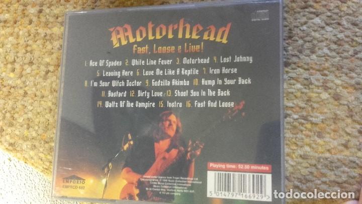 CDs de m&uacute;sica: motorhead , fast , loose & live ? cd 1996 estado impecable - Foto 2