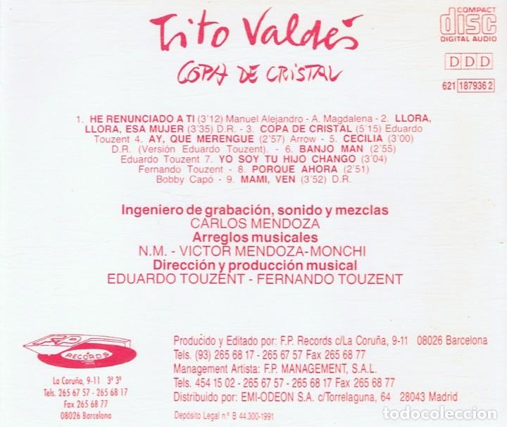 CDs de m&uacute;sica: CD TITO VALD&Eacute;S &uml;COPA DE CRISTAL&uml; - Foto 2