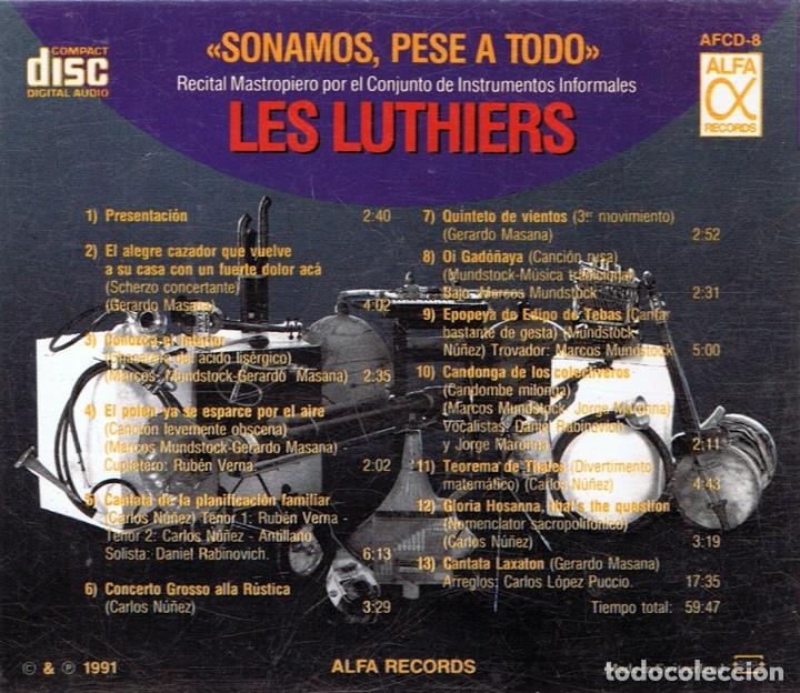 CDs de m&uacute;sica: CD LES LUTHIERS &uml;SONAMOS,PESE A TODO&uml; - Foto 2