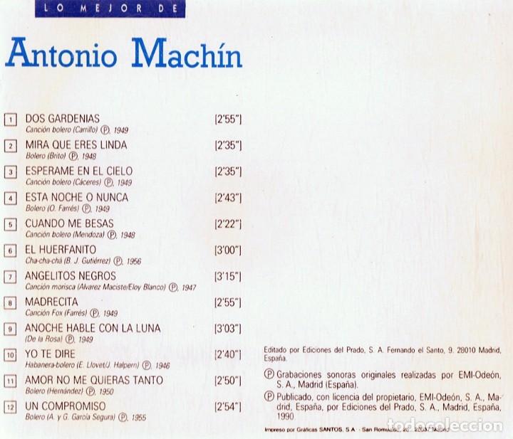 CDs de m&uacute;sica: CD ANTONIO MACHIN &uml;LO MEJOR&uml; - Foto 2