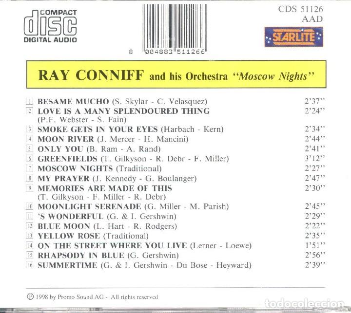 CDs de m&uacute;sica: RAY CONNIFF  MOSCOW NIGHTS  CD NUEVO - Foto 2