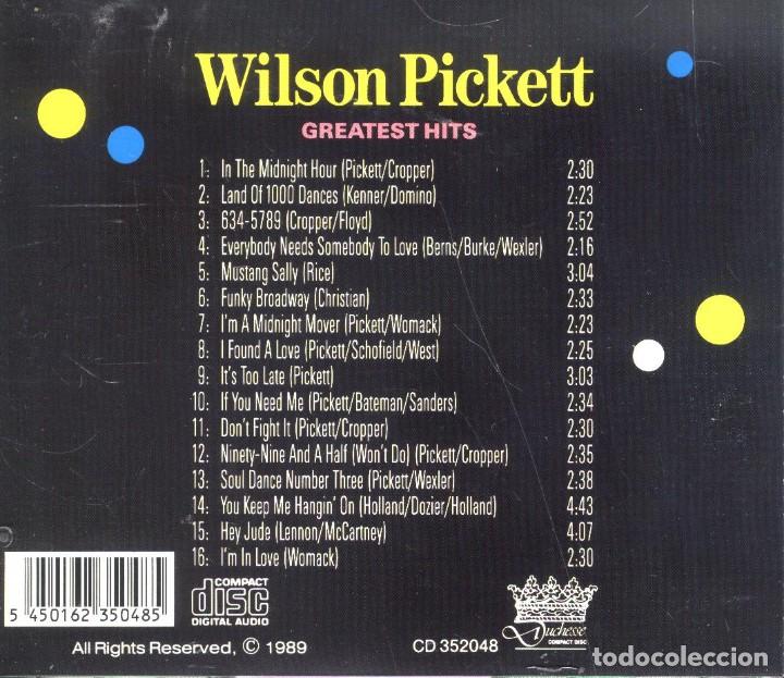 CDs de m&uacute;sica: WILSON PICKET  GREATES HITS  CD NUEVO - Foto 2