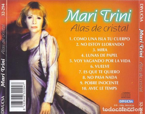 CDs de m&uacute;sica: Mari Trini - Alas de Cristal - CD editado en 1996 - Foto 2