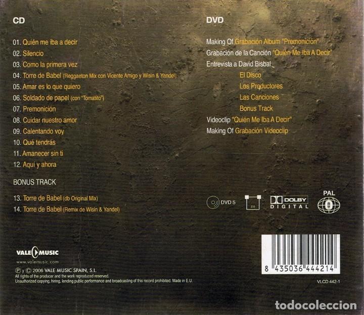 CDs de m&uacute;sica: CD DAVID BISBAL &uml;PREMONICI&Oacute;N&uml; ( DVD + CD) - Foto 2