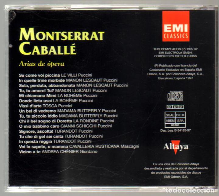 CDs de m&uacute;sica: CD - MONTSERRAT CABALLE - 16 ARIAS DE OPERA - Foto 2