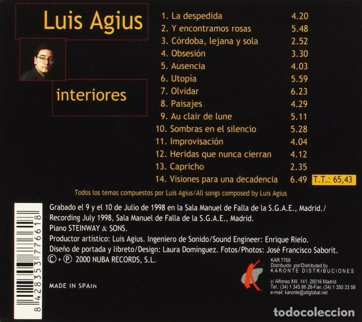 CDs de m&uacute;sica: Luis Angius - Interiores - CD - Foto 2
