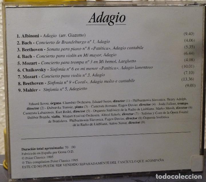 CDs de m&uacute;sica: ADAGIO - CLASICOS INOLVIDABLES - Foto 2