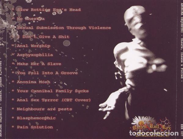 CDs de m&uacute;sica: Anonima Sequestri &lrm;-- Unsafe, Insane & Forced-GRIND CORE GORE - Foto 2