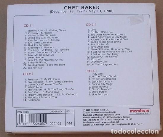 CDs de m&uacute;sica: CHET BAKER - TIME AFTER TIME (4 CD) 2005 - - Foto 2