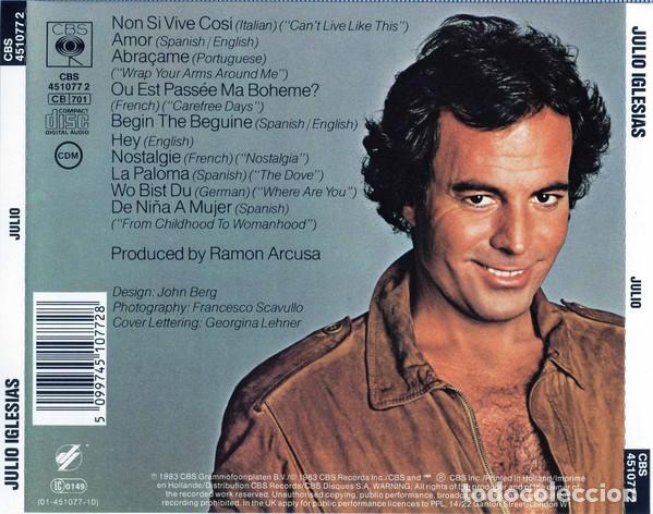 CDs de m&uacute;sica: JULIO IGLESIAS JULIO CD NUEVO - Foto 2