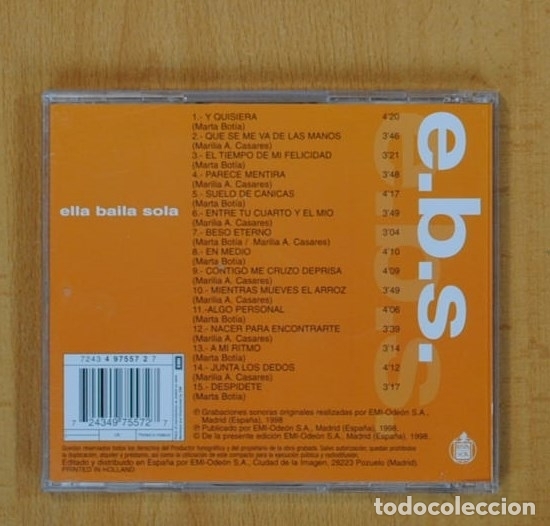 CDs de m&uacute;sica: ELLA BAILA SOLA - E.B.S. - CD - Foto 2