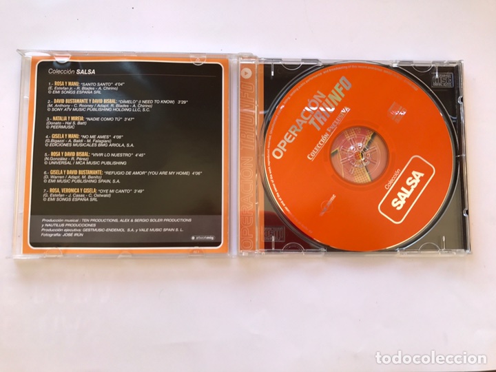 CDs de m&uacute;sica: OPERACION TRIUNFO &rdquo;SALSA&rdquo; (a.2002) - Foto 2