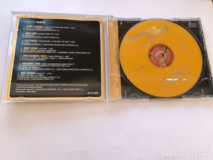 CDs de m&uacute;sica: OPERACION TRIUNFO &rdquo;DUETS&rdquo; (a.2002) - Foto 2