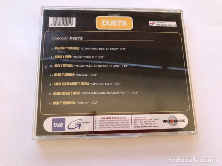 CDs de m&uacute;sica: OPERACION TRIUNFO &rdquo;DUETS&rdquo; (a.2002) - Foto 3