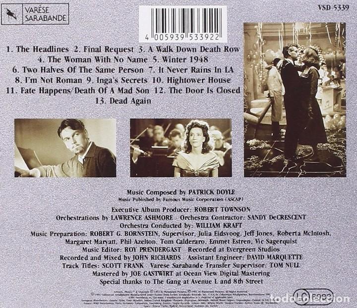 CDs de m&uacute;sica: Dead Again - Patrick Doyle - CD BSO - Foto 2