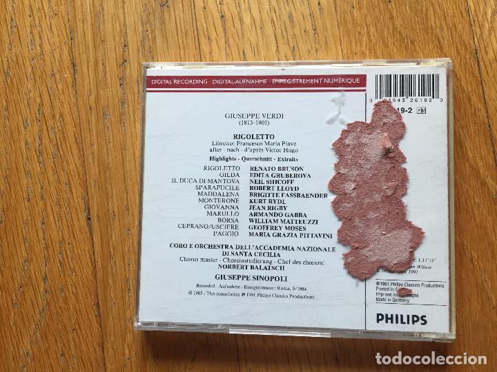 CDs de m&uacute;sica: VERDI RIGOLETTO, Philips - Foto 2