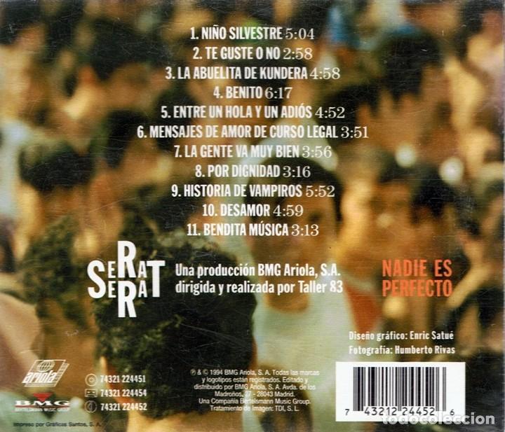 CDs de m&uacute;sica: SERRAT &uml;NADIE ES PERFECTO&uml; (CD) - Foto 2