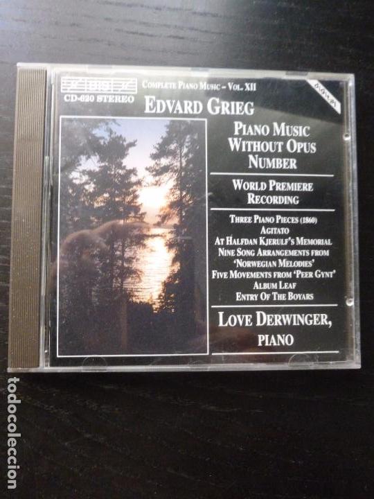 CD di Musica: PIANO MUSIC WITHOUT OPUS NUMBER. EDVARD GRIEG.VOL XII. 1993