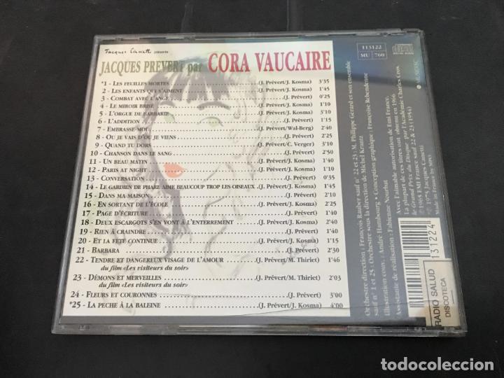 CDs de m&uacute;sica: JACQUES PREVERT PAR CORA VAUCAIRE CD 25 TRACK (CDI11) - Foto 3