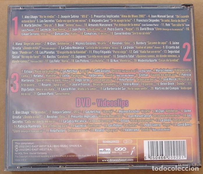 CDs de m&uacute;sica: &Ntilde; LOS EXITOS DEL A&Ntilde;O 2002 - 60 GRANDES EXITOS (3CD+DVD) 60 TEMAS - Foto 2