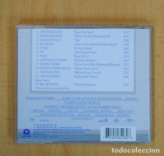 CDs de m&uacute;sica: NOTHING HILL B.S.O. - CD - Foto 2
