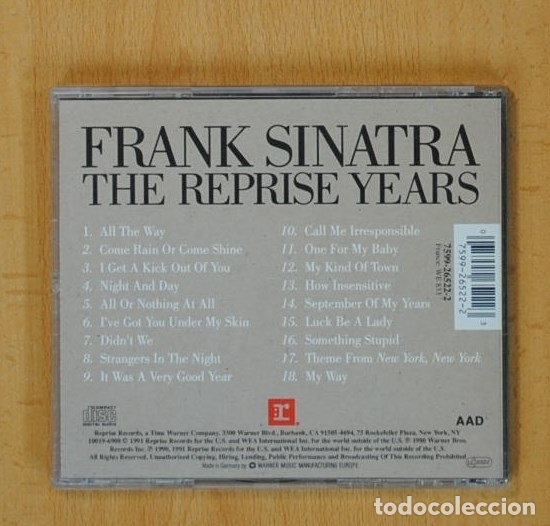 CDs de m&uacute;sica: FRANK SINATRA - THE REPRISE YEARS - CD - Foto 2