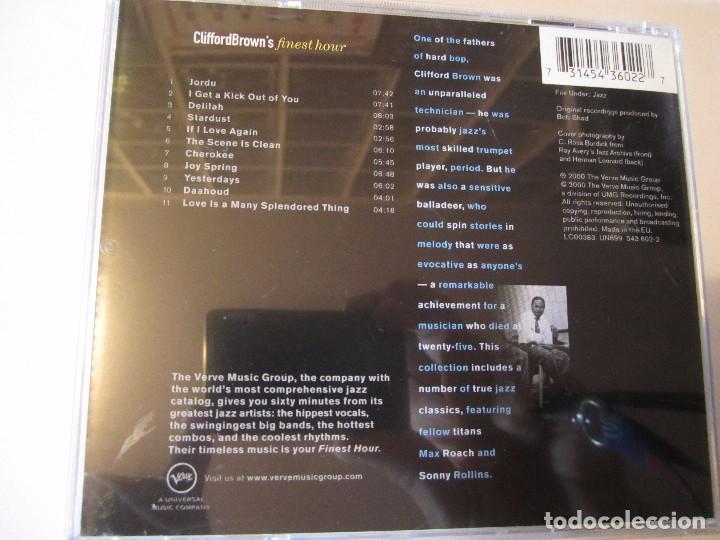 CDs de m&uacute;sica: cd clifford browns finest hour - Foto 2