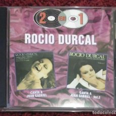 CDs de Música: ROCIO DURCAL (CANTA A JUAN GABRIEL VOL. 1 Y VOL. 2) CD 1997 SERIE 2 EN 1. Lote 101099647