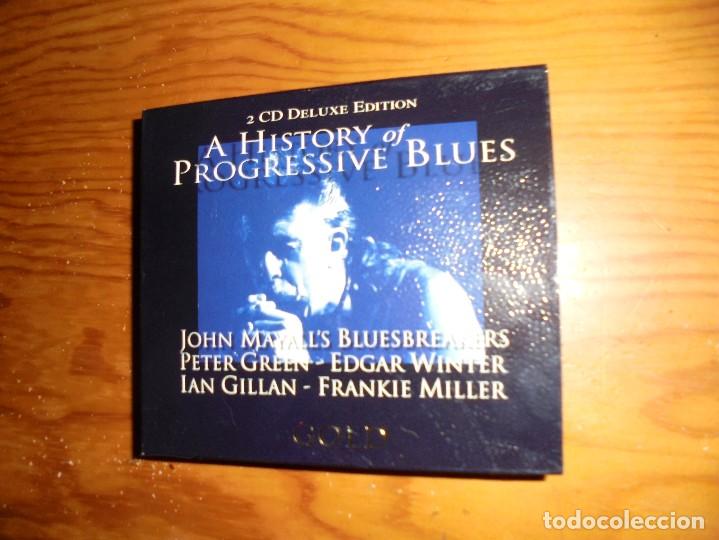 Music CDs: A HISTORY OF PROGRESSIVE BLUES.  2  CD&acute;S + LIBRETO.  GOLD. 2003.   IMPECABLES