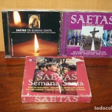 CDs de Música: SAETAS SEMANA SANTA - DOBLE CD ARTISTAS VARIOS + CARPETA CARTON ALGO DETERIORADA
