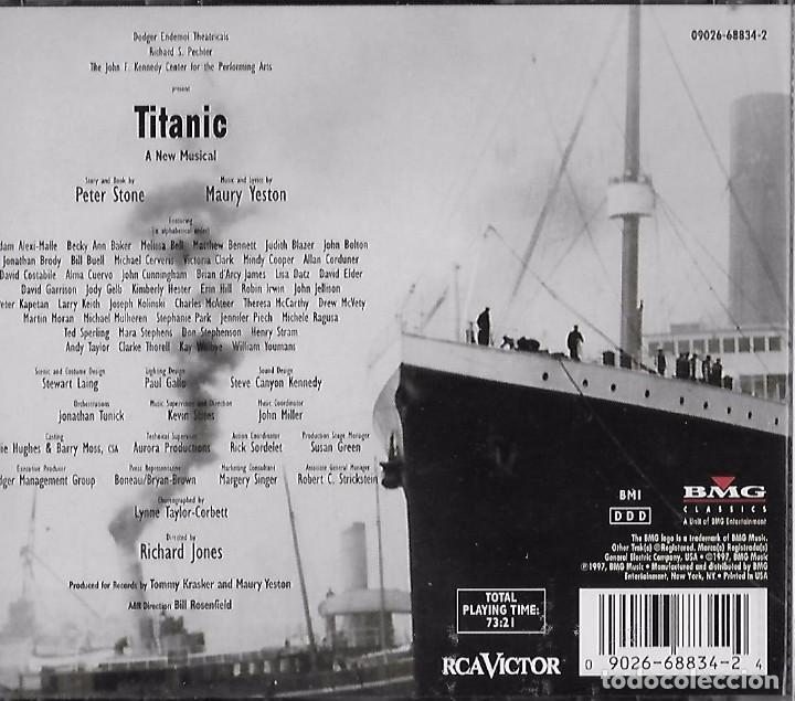 CDs de m&uacute;sica: TITANIC. A NEW MUSICAL.ORIGINAL BROADWAY CASTING 1997. CD - Foto 2
