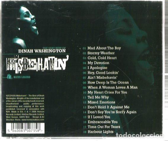 CDs de m&uacute;sica: CD DINAH WASHINGTON : MISBEHAVIN THE VERY BEST - Foto 2