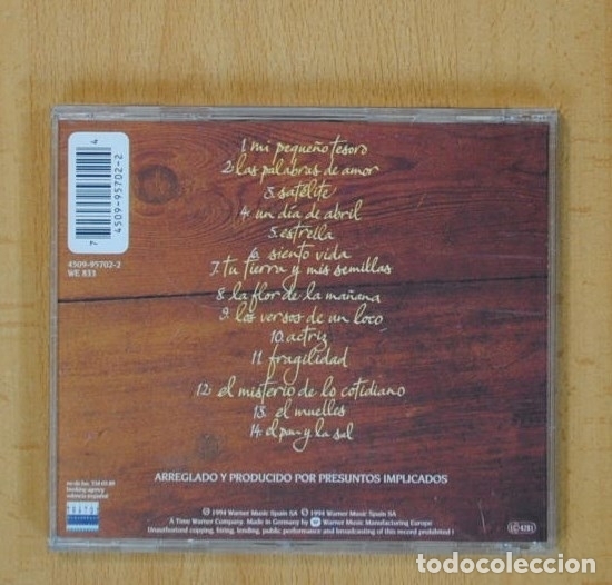 CDs de m&uacute;sica: PRESUNTOS IMPLICADOS - EL PAN Y LA SAL - CD - Foto 2