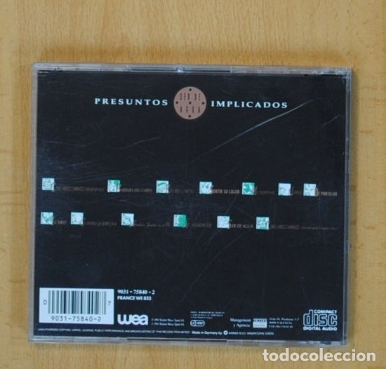 CDs de m&uacute;sica: PRESUNTOS IMPLICADOS - SER DE AGUA - CD - Foto 2