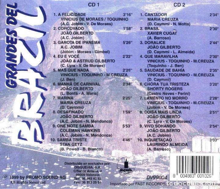 CDs de m&uacute;sica: GRANDES DEL BRAZIL  2CDs  NUEVO - Foto 2