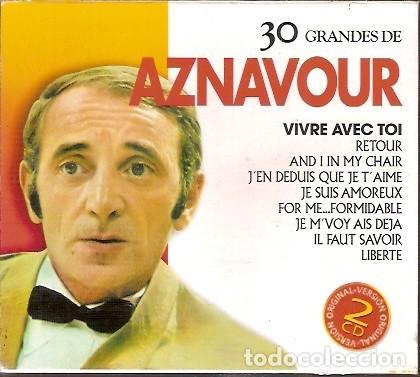 CDs de m&uacute;sica: 30 GRANDES DE AZNAVOUR 2 CD - Foto 1