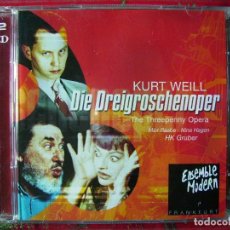 CDs de Música: DIE DREIGROSCHENOPER(LA OPERA DE LOS 3 CENTAVOS)KURT WEILL.NINA HAGEN..DOBLE CD...RARISIMA. Lote 104223603