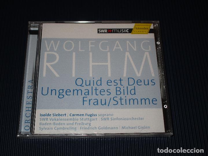 CDs de m&uacute;sica: RIHM-EDITION (VOL. 4) - CD 93.236 - HANSSLER - PRECINTADO -QUID EST DEUS UNGEMALTES BILD FRAU/STIMME
