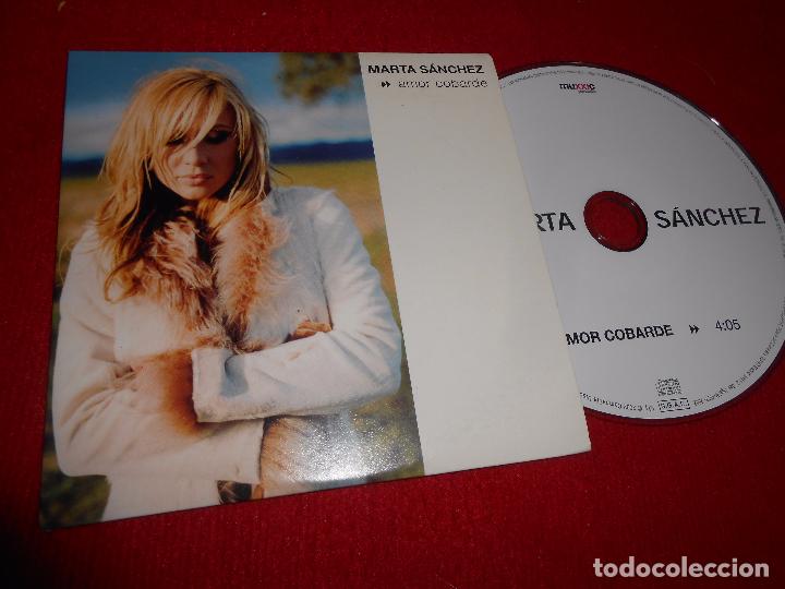 CDs de m&uacute;sica: MARTA SANCHEZ AMOR COBARDE CD SINGLE 2002 PROMO - Foto 1