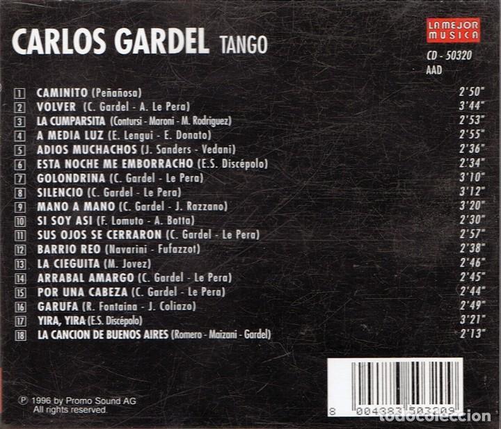 CDs de m&uacute;sica: CD TANGO CARLOS GARDEL - Foto 2