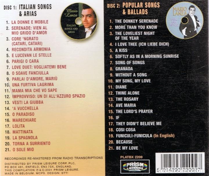 CDs de m&uacute;sica: MARIO LANZA 42 GREAT PERFORMANCES  ( 2 CD) - Foto 2