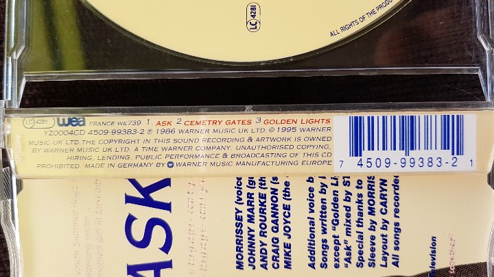 CDs de m&uacute;sica: THE SMITHS - ASK ( CD SINGLE ) - Foto 3