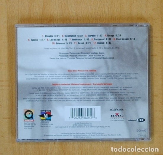 CDs de m&uacute;sica: CIRQUE DU SOLEIL - QUIDAM - CD - Foto 2