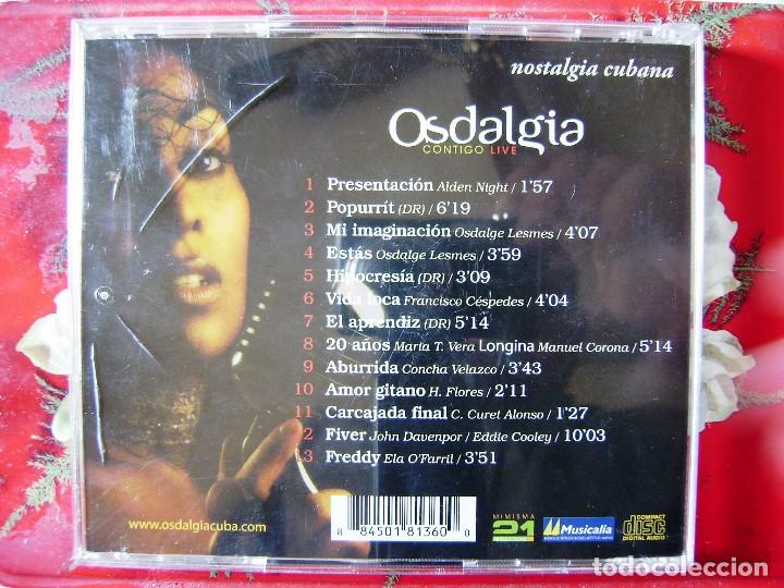 CDs de m&uacute;sica: OSDALGIA.CONTIGO LIVE...CUBA - Foto 2